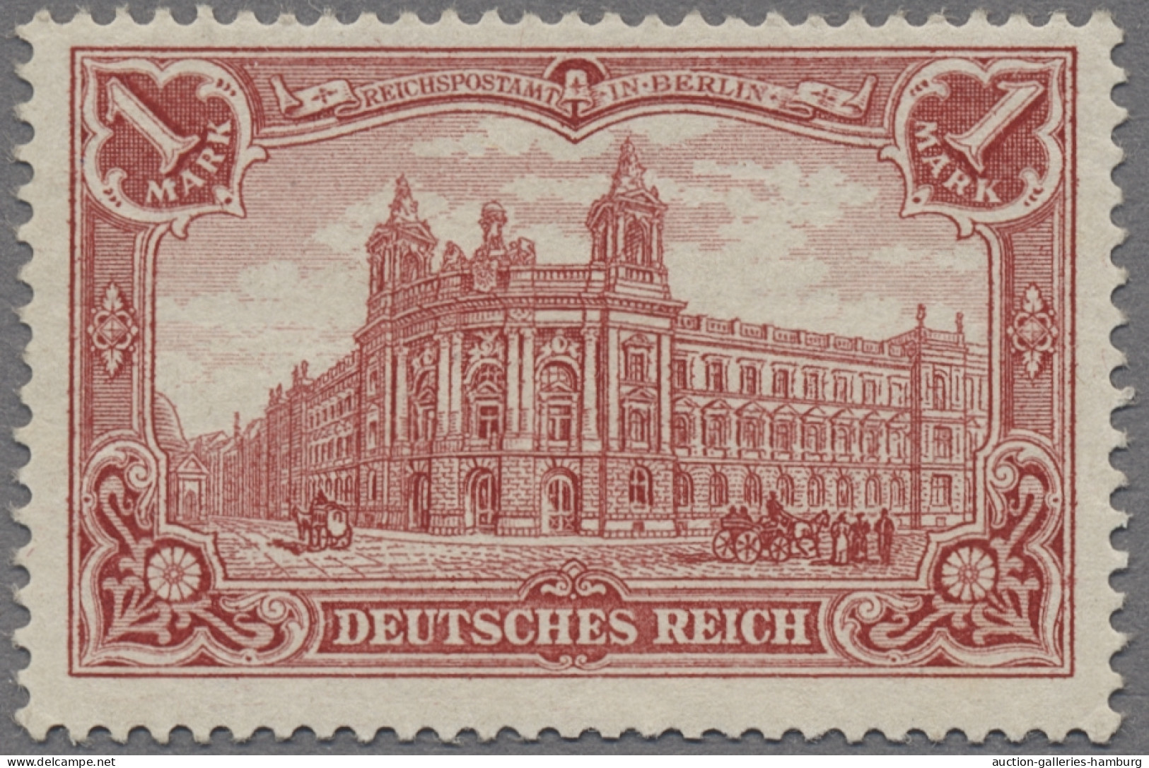 Deutsches Reich - Germania: 1902, Deutsches Reich Ohne Wz., Reichspostamt 1 Mark - Neufs