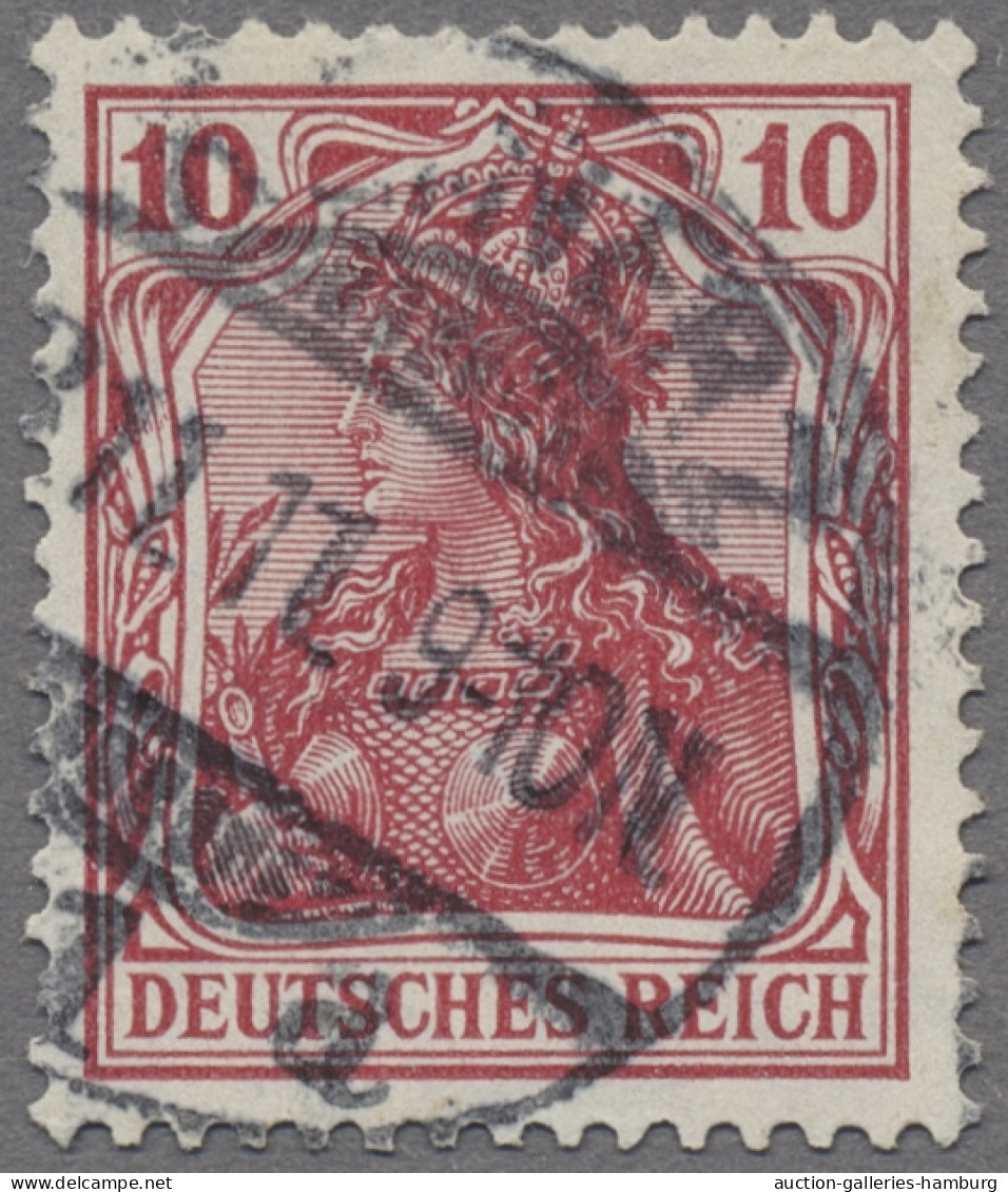 Deutsches Reich - Germania: 1911, Deutsches Reich Mit Wz., Friedensdruck, 10 Pfg - Usados