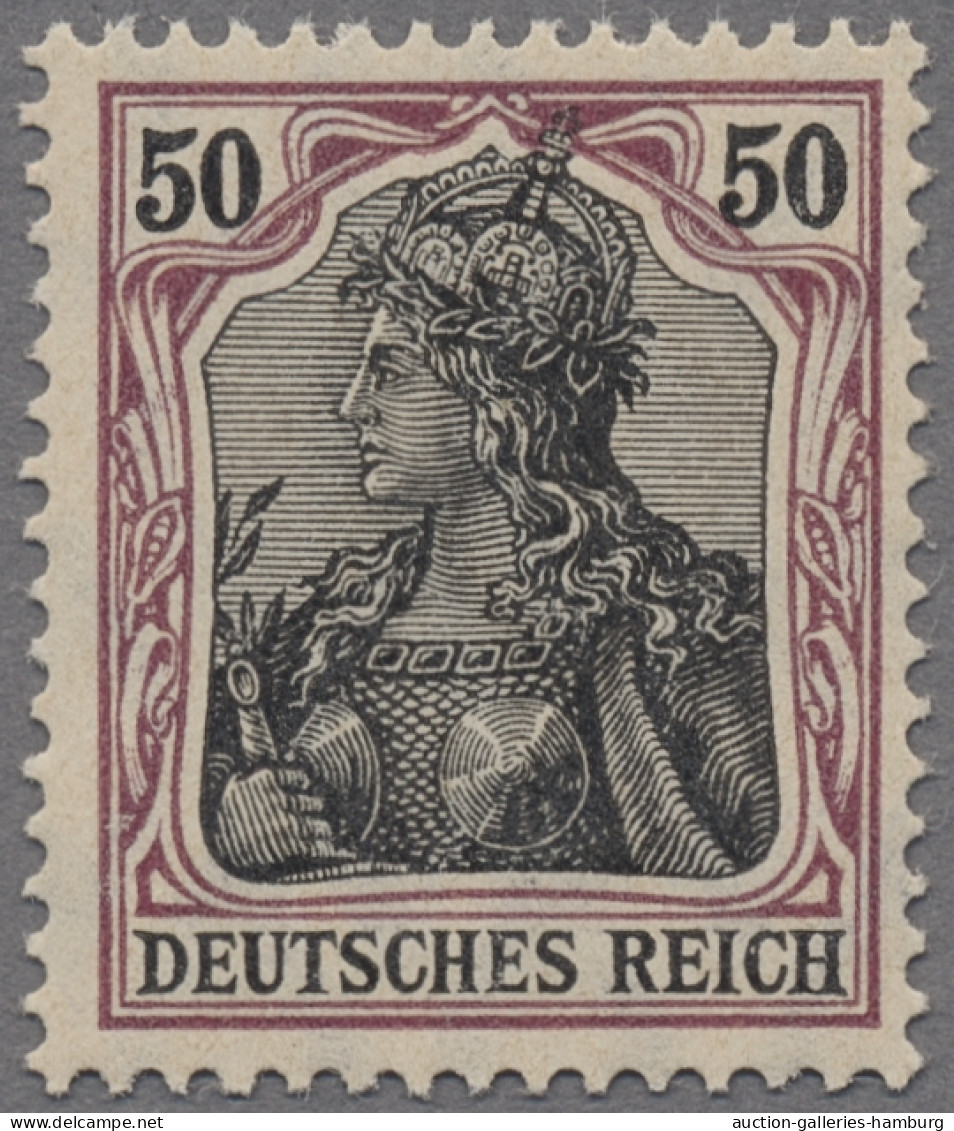 Deutsches Reich - Germania: 1906, Deutsches Reich Mit Wz., Friedensdruck, 50 Pf. - Unused Stamps