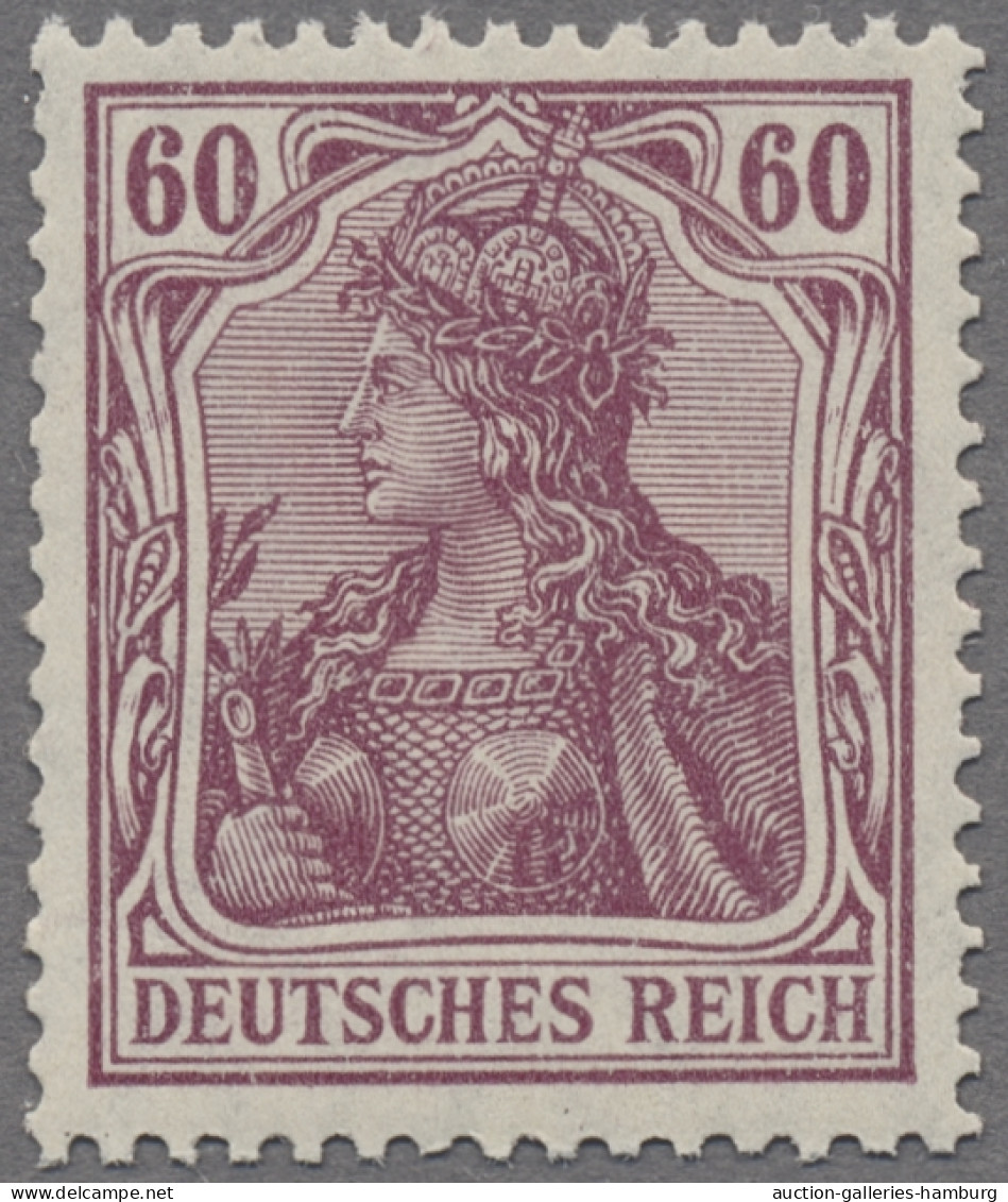 Deutsches Reich - Germania: 1911, Deutsches Reich Mit Wz., 60 Pfg. Dunkelrötlich - Nuevos