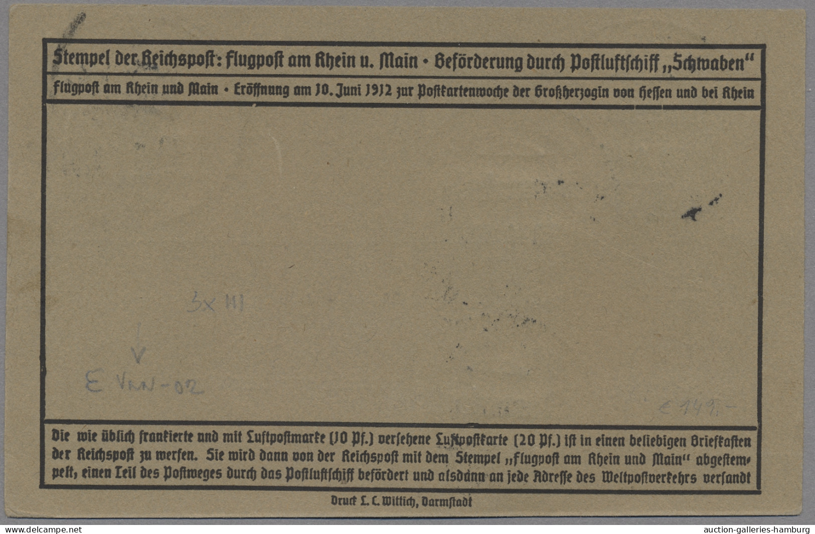 Deutsches Reich - Germania: 1912, 23.6., Flugmarke 30 Pfg. Grün, Drei Stück Auf - Covers & Documents