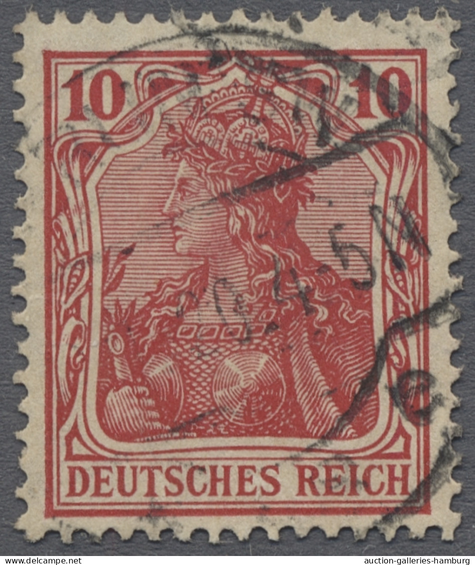 Deutsches Reich - Germania: 1915ff., Germania Kriegsdruck, Vier Werte Jeweils Mi - Used Stamps