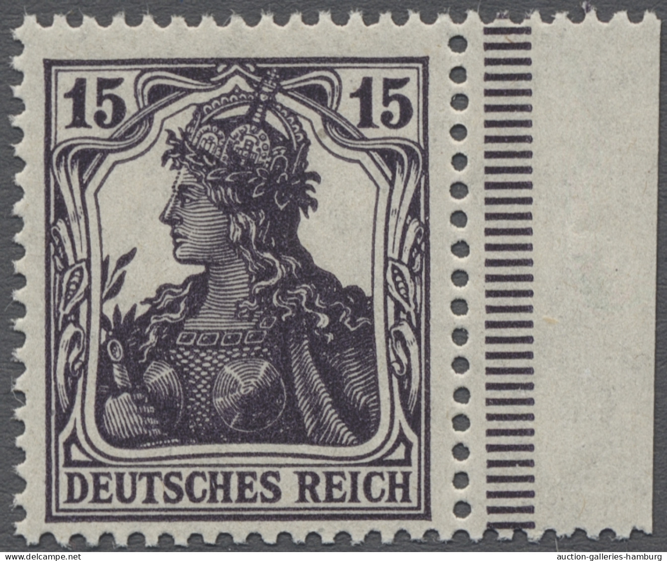 Deutsches Reich - Inflation: 1917, Germania 15 Pfg. Schwarzviolett Mit Durchgezä - Nuevos