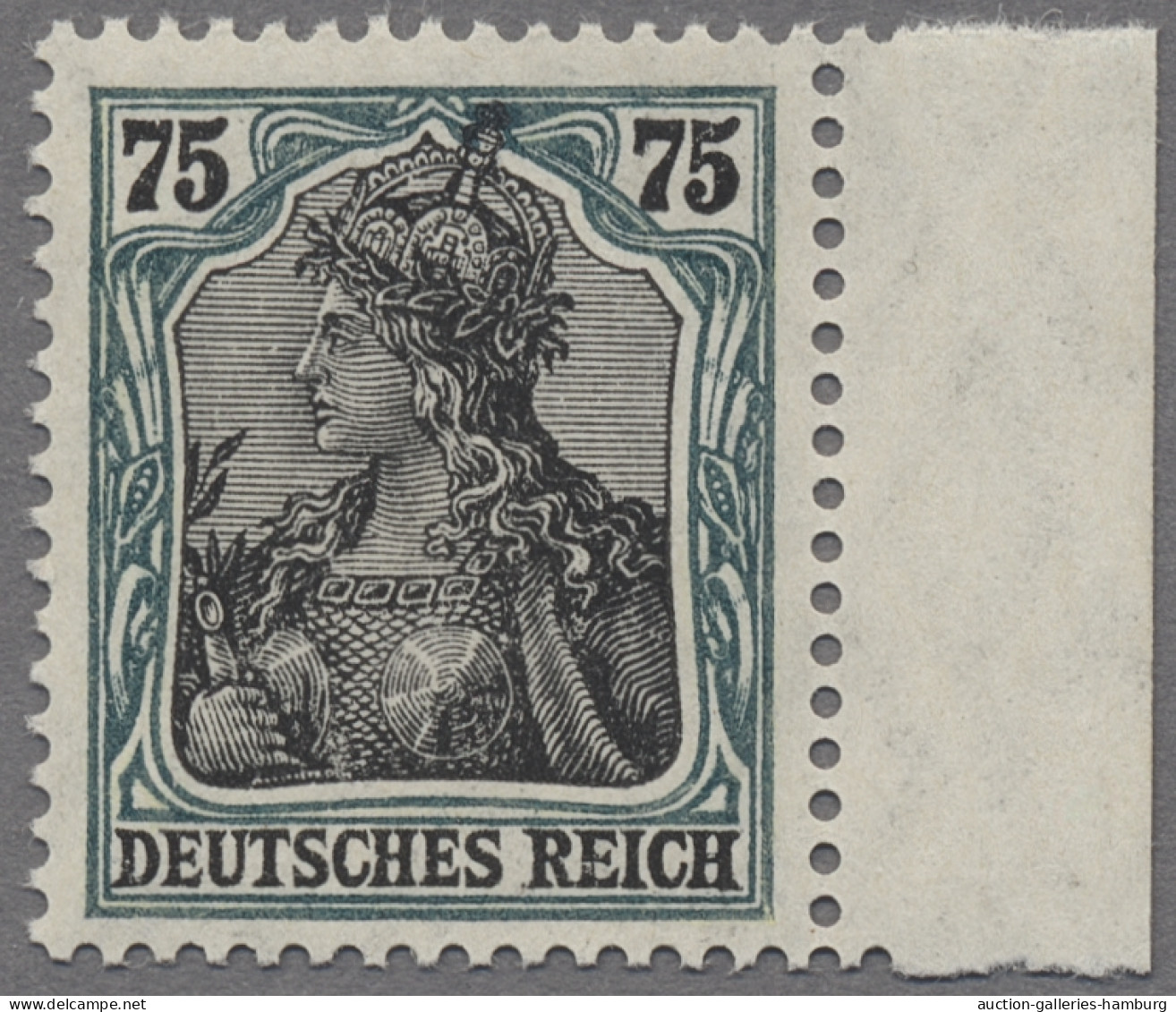 Deutsches Reich - Inflation: 1919, Germania, 75 Pfg. In Der Guten Farbe (hell)bl - Nuevos
