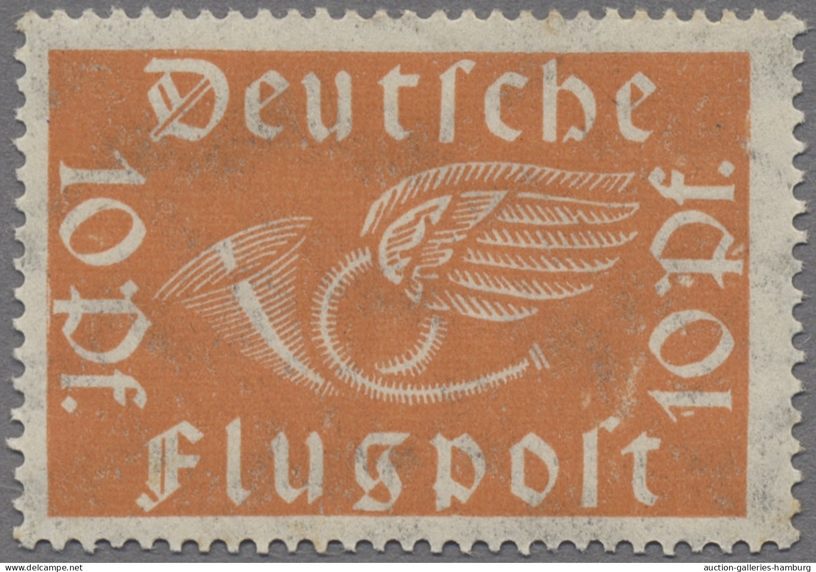 Deutsches Reich - Inflation: 1919, Flugpostmarken, 10 Pf. Posthorn, Rotorange Mi - Unused Stamps