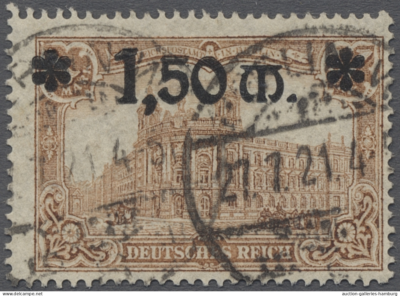 Deutsches Reich - Inflation: 1920, Freimarke "1,50 M." Auf 1 Mark Mittelsiena, M - Used Stamps