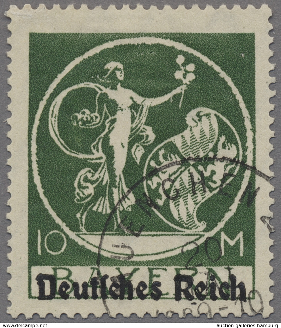 Deutsches Reich - Inflation: 1920, Bayern Abschiedsserie Mit Aufdruck "Deutsches - Usados