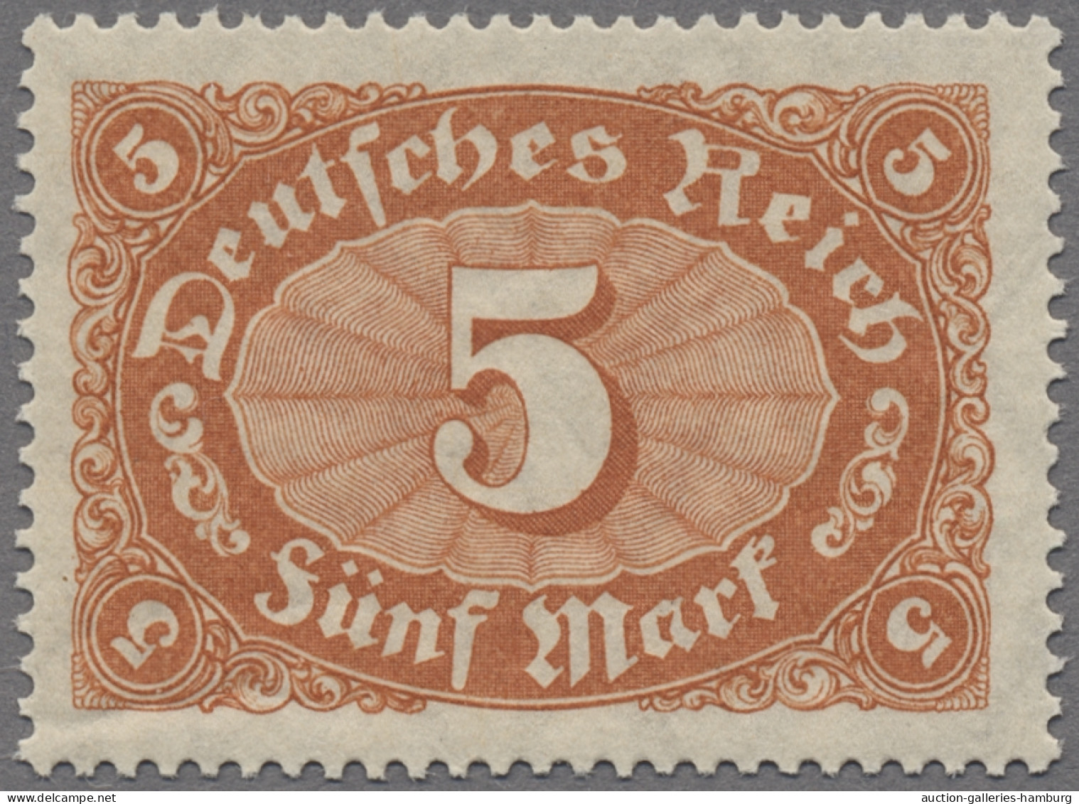 Deutsches Reich - Inflation: 1921, Freimarkenausgabe Wz. 1, 5 M. Ziffer Im Quero - Unused Stamps