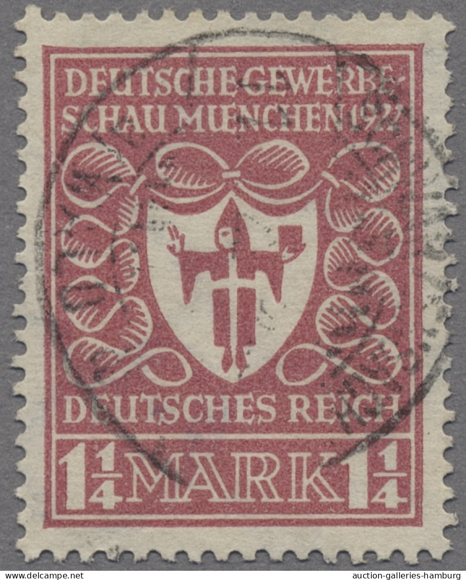 Deutsches Reich - Inflation: 1922, Deutsche Gewerbeschau München, Die Drei Guten - Oblitérés