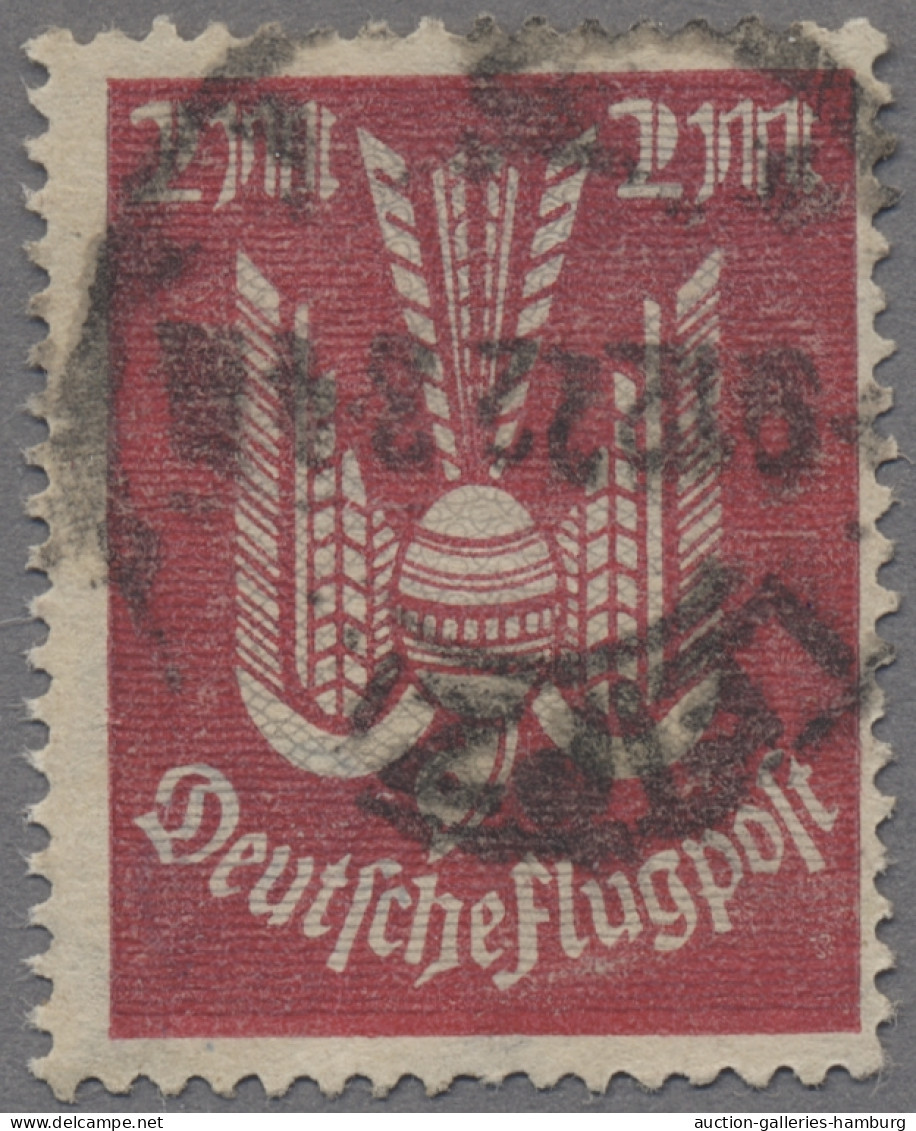 Deutsches Reich - Inflation: 1922, Flugpost 3 Mark Dunkelgraublau/grau Gestempel - Usados