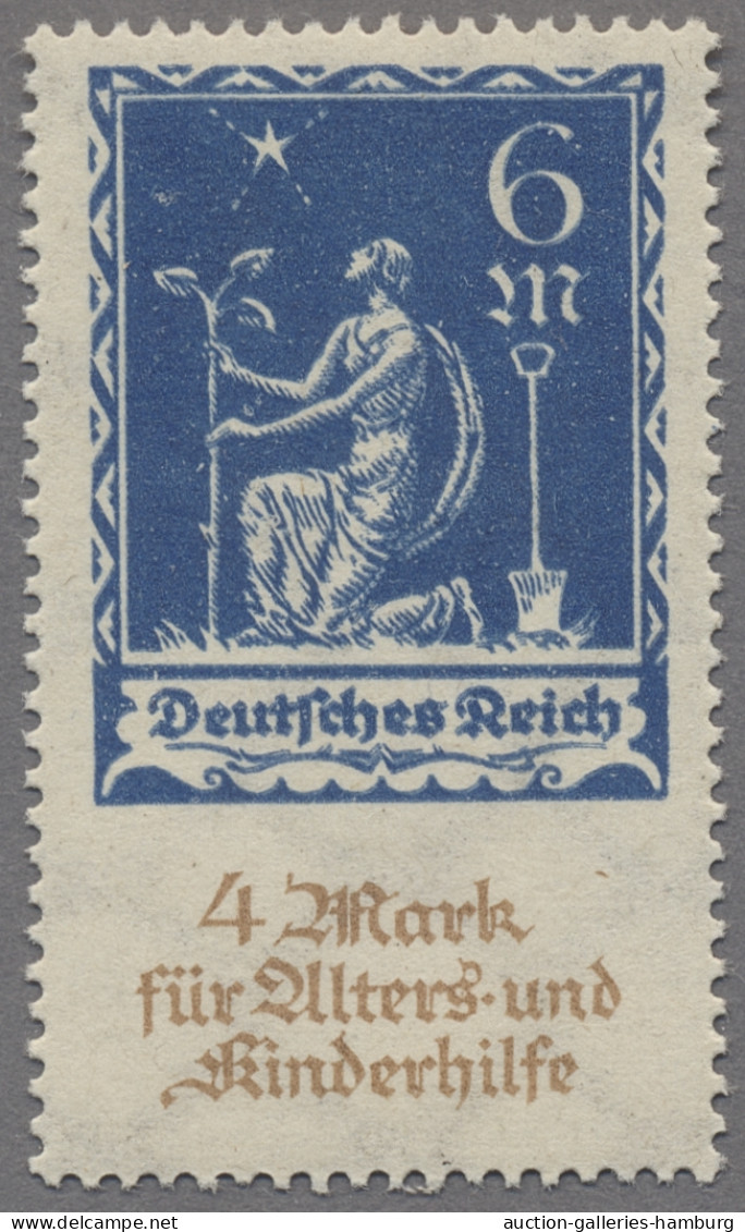 Deutsches Reich - Inflation: 1922, Alters- Und Kinderhilfe, 6 + 4 M. Ultramarin - Neufs