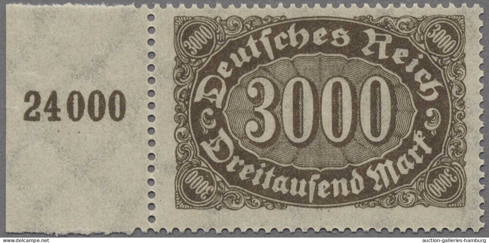 Deutsches Reich - Inflation: 1923, Ziffernzeichnung Querformat, 3000 M. In Der G - Unused Stamps