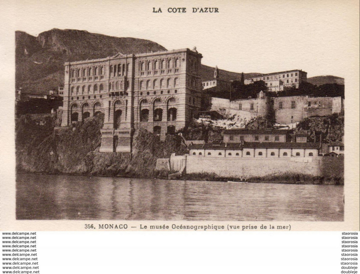 MONACO  La Côte D'Azur - Le Musée Océanographique ( Vue Prise De La Mer ) - Oceanografisch Museum