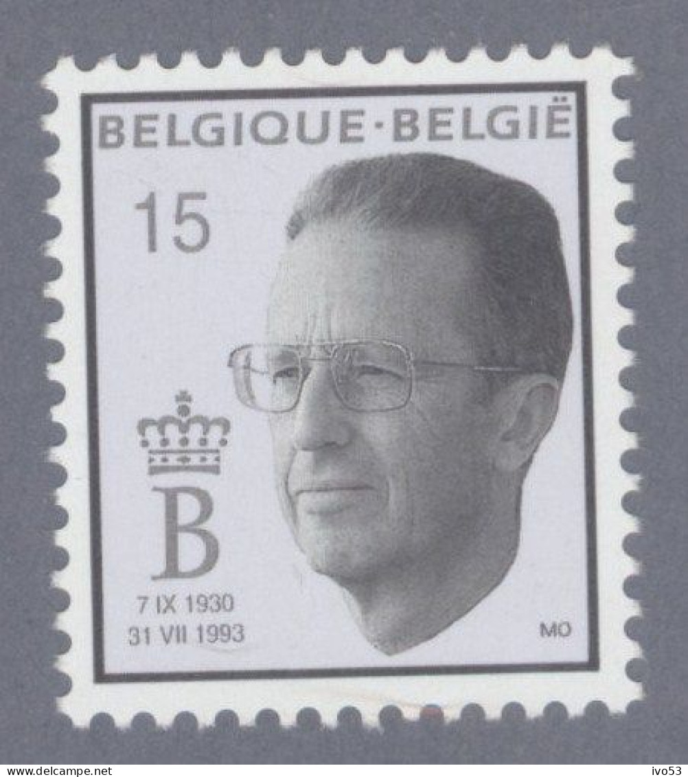 1993 Nr 2520** Rouwzegel Koning Boudewijn. - 1990-1993 Olyff