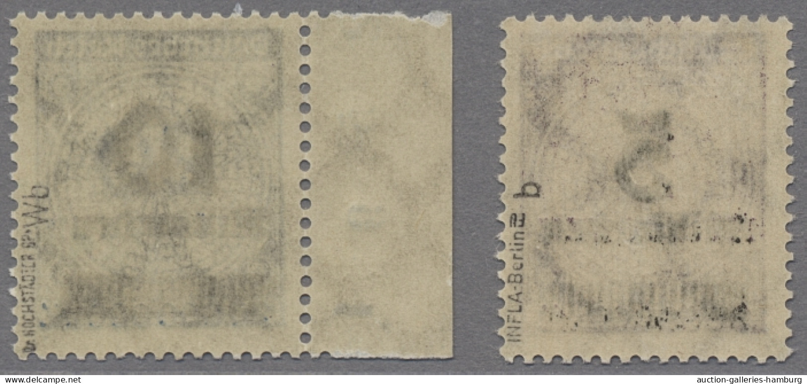 Deutsches Reich - Inflation: 1923, 2. OPD-Ausgabe, Rosettenmuster Mit Neuem Wert - Unused Stamps