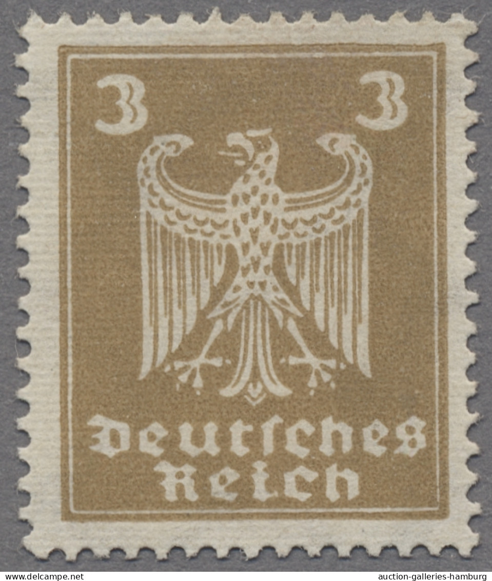 Deutsches Reich - Weimar: 1924, Reichsadler, 3 Pfg. Lebhaftockerbraun Mit LIEGEN - Unused Stamps