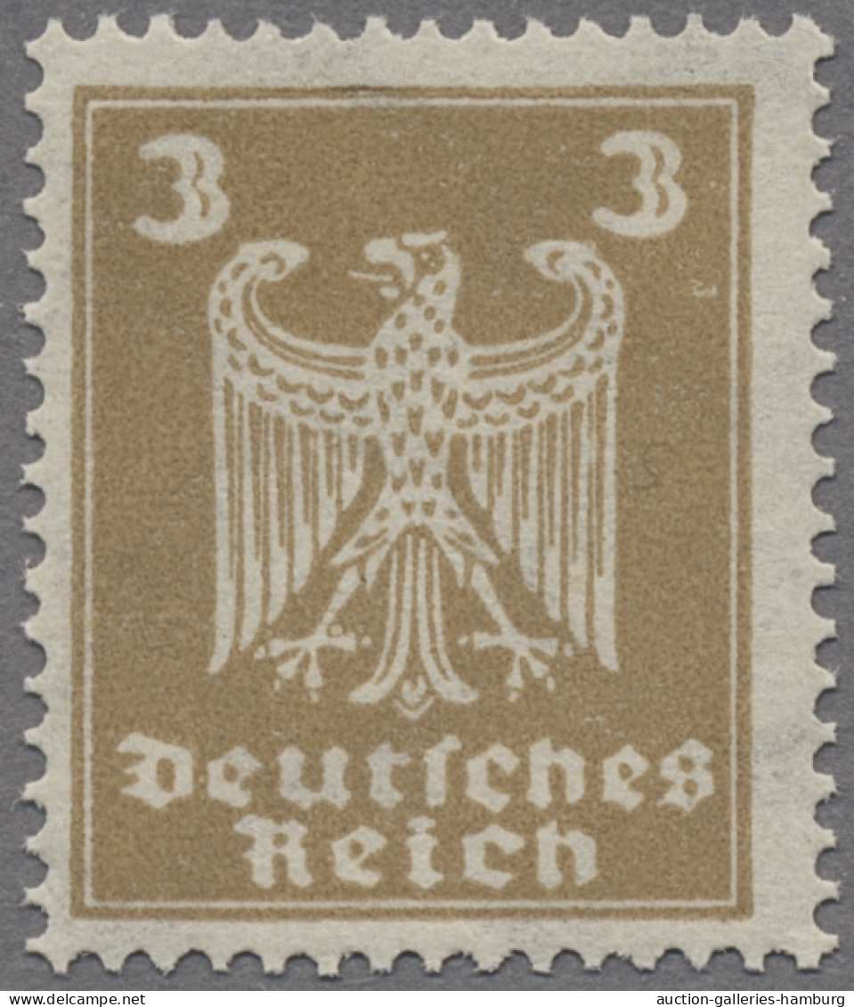 Deutsches Reich - Weimar: 1924, Freimarken Reichsadler, LIEGENDES Wz., 3 Pfg. Un - Unused Stamps