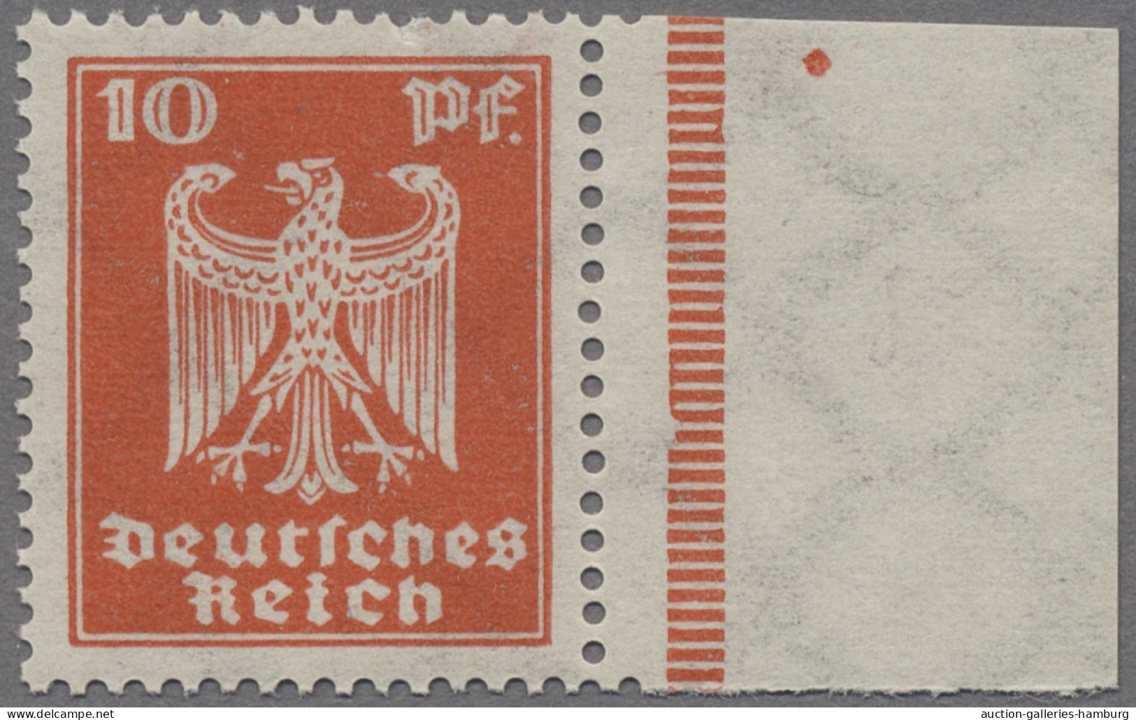 Deutsches Reich - Weimar: 1924, Freimarken Reichsadler, LIEGENDES Wz., 3 Pfg. Un - Unused Stamps