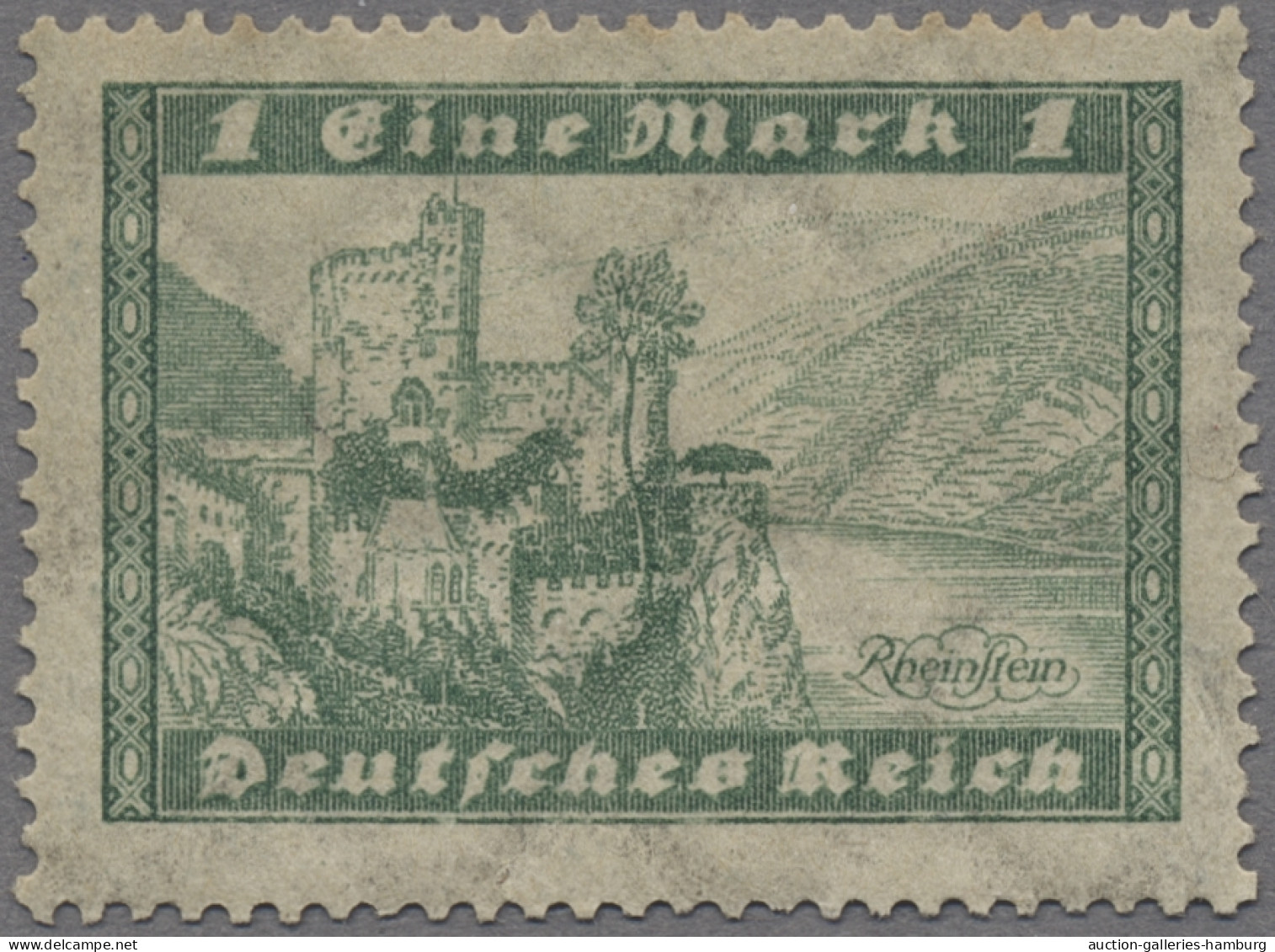 Deutsches Reich - Weimar: 1924, Bauwerke, Der Komplette Satz 1 Mark (Wz. X) Bis - Unused Stamps