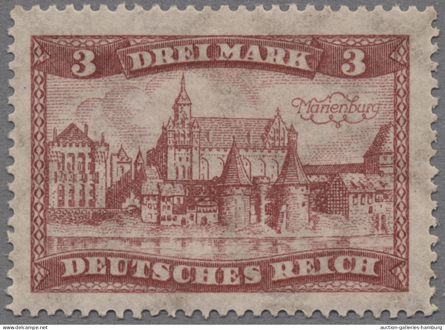 Deutsches Reich - Weimar: 1924, Bauwerke, der komplette Satz 1 Mark (Wz. X) bis