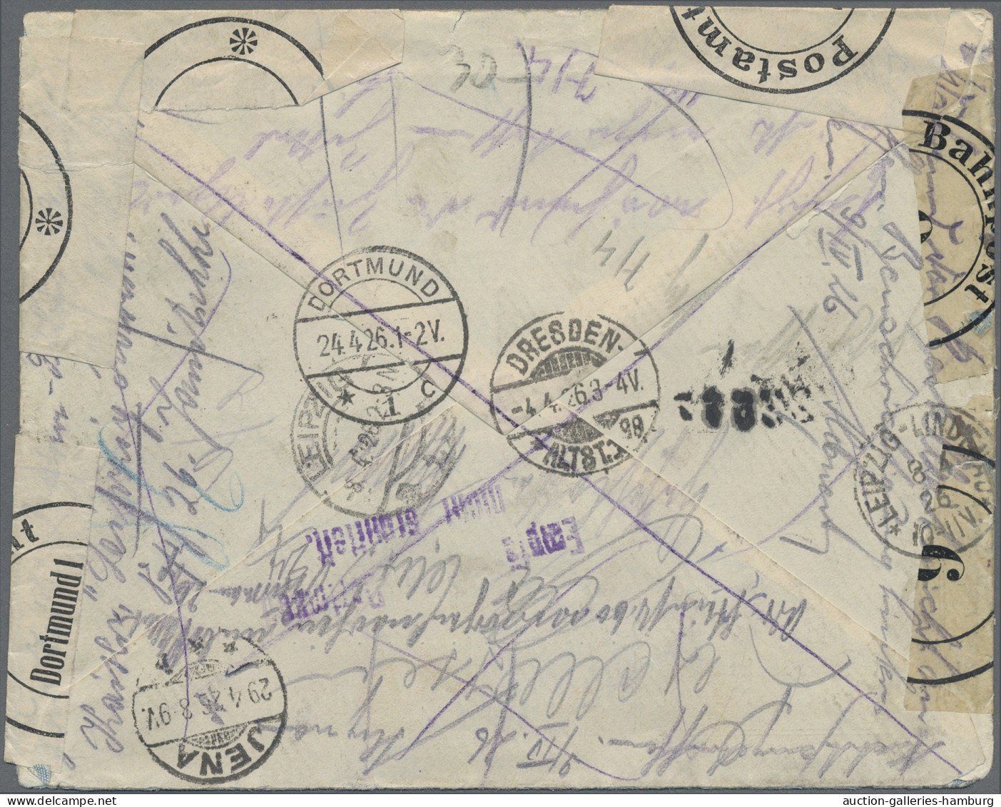 Deutsches Reich - Weimar: 1925, Rheinlandfeier 20 Pfg. Blau Im Waagerechten Paar - Lettres & Documents