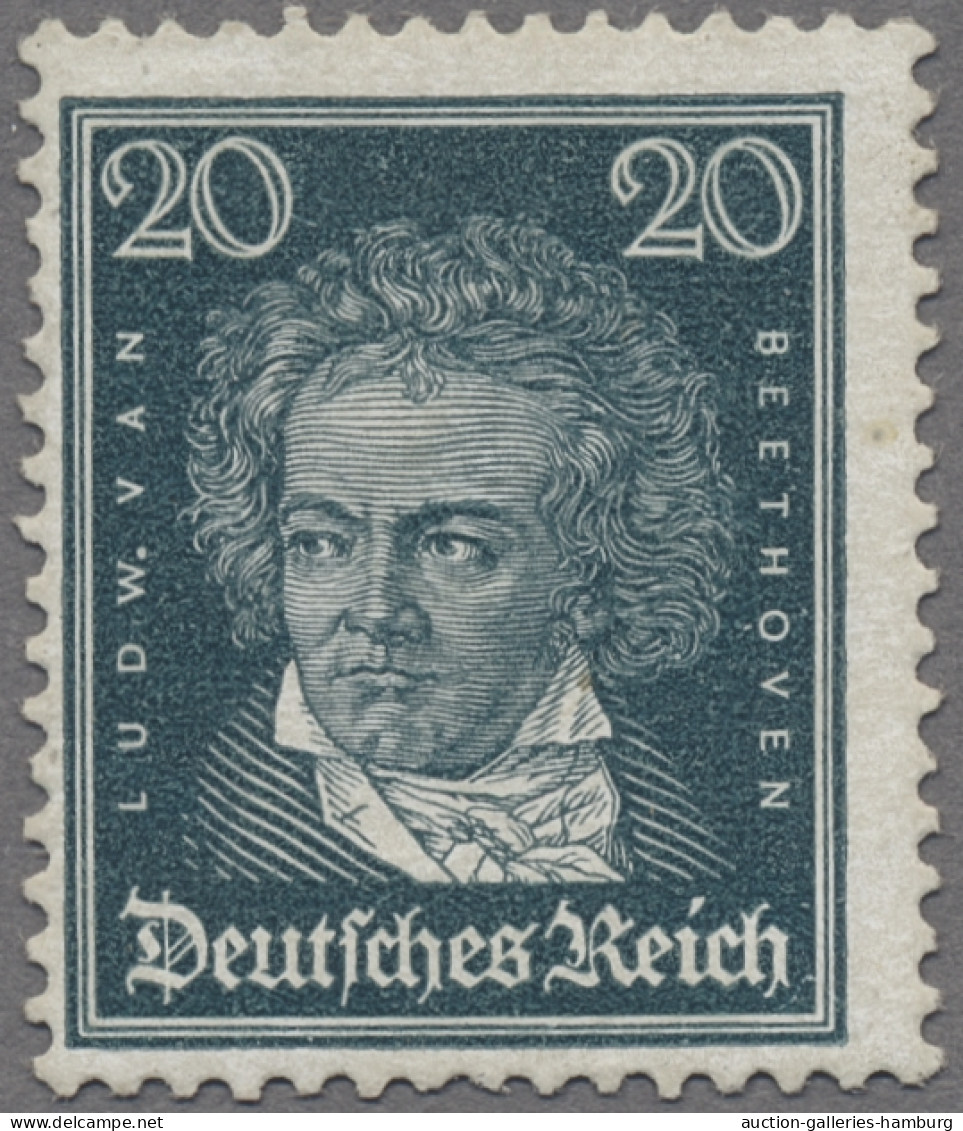 Deutsches Reich - Weimar: 1926, Berühmte Deutsche, Beethoven 20 Pfg. Schwärzlich - Unused Stamps