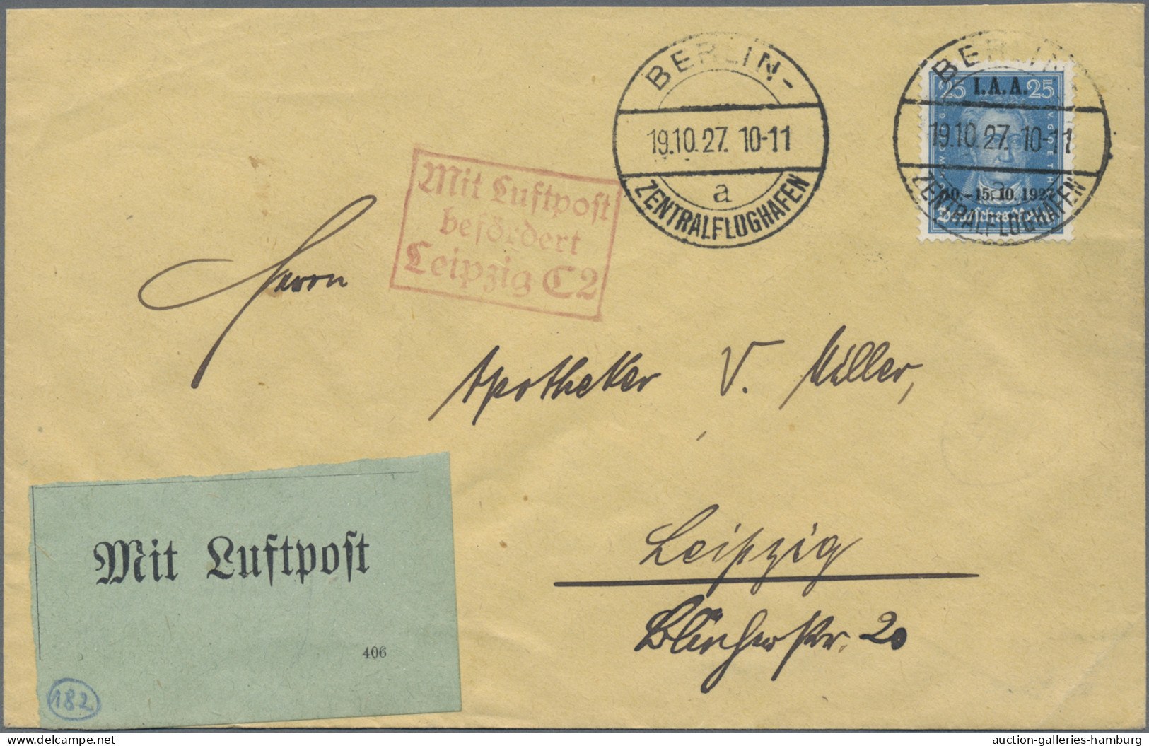 Deutsches Reich - Weimar: 1927, Internationales Arbeitsamt, Goethe 25 Rpf. Als P - Covers & Documents