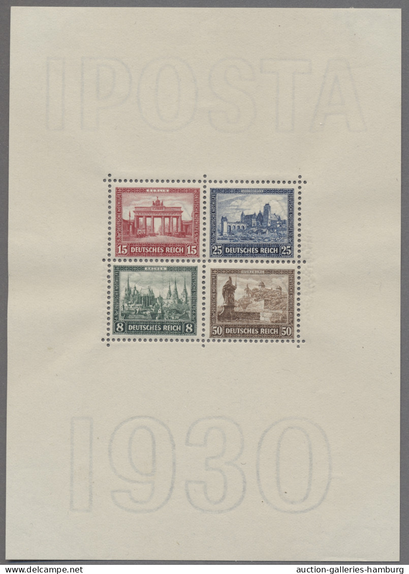 Deutsches Reich - Weimar: 1930, IPOSTA-Block, Tadellos Ungebraucht Mit Postfrisc - Unused Stamps