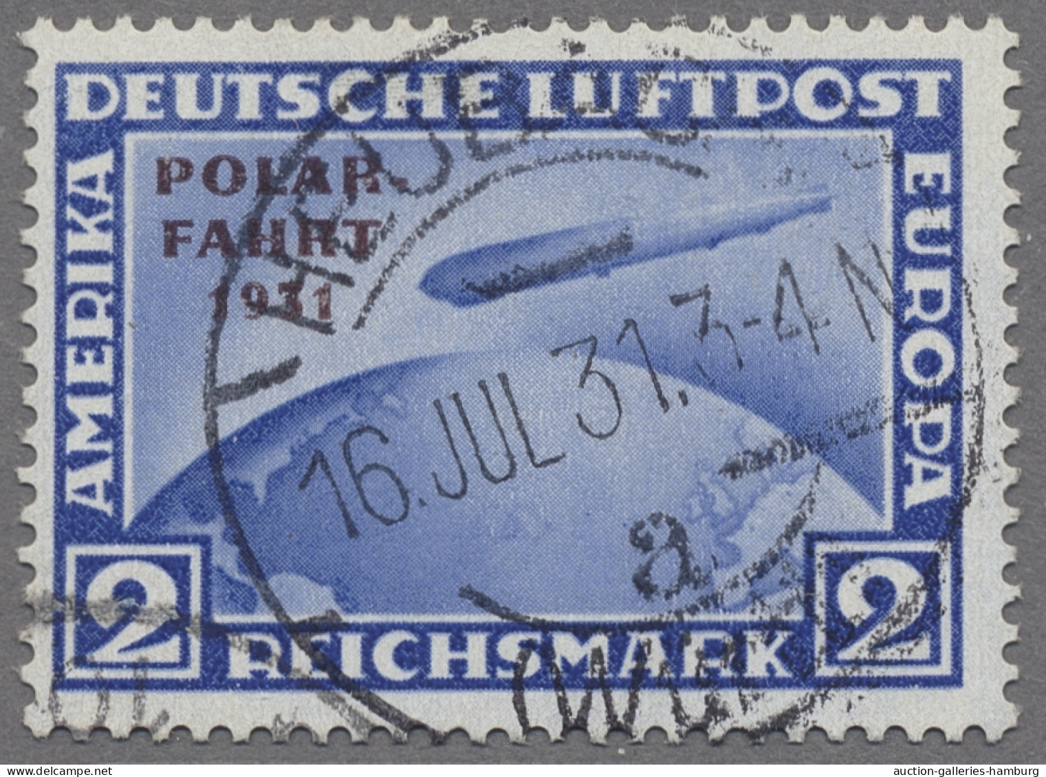 Deutsches Reich - Weimar: 1931, Polarfahrt 3 Werte Komplett, Jeweils Sauber Gest - Usados