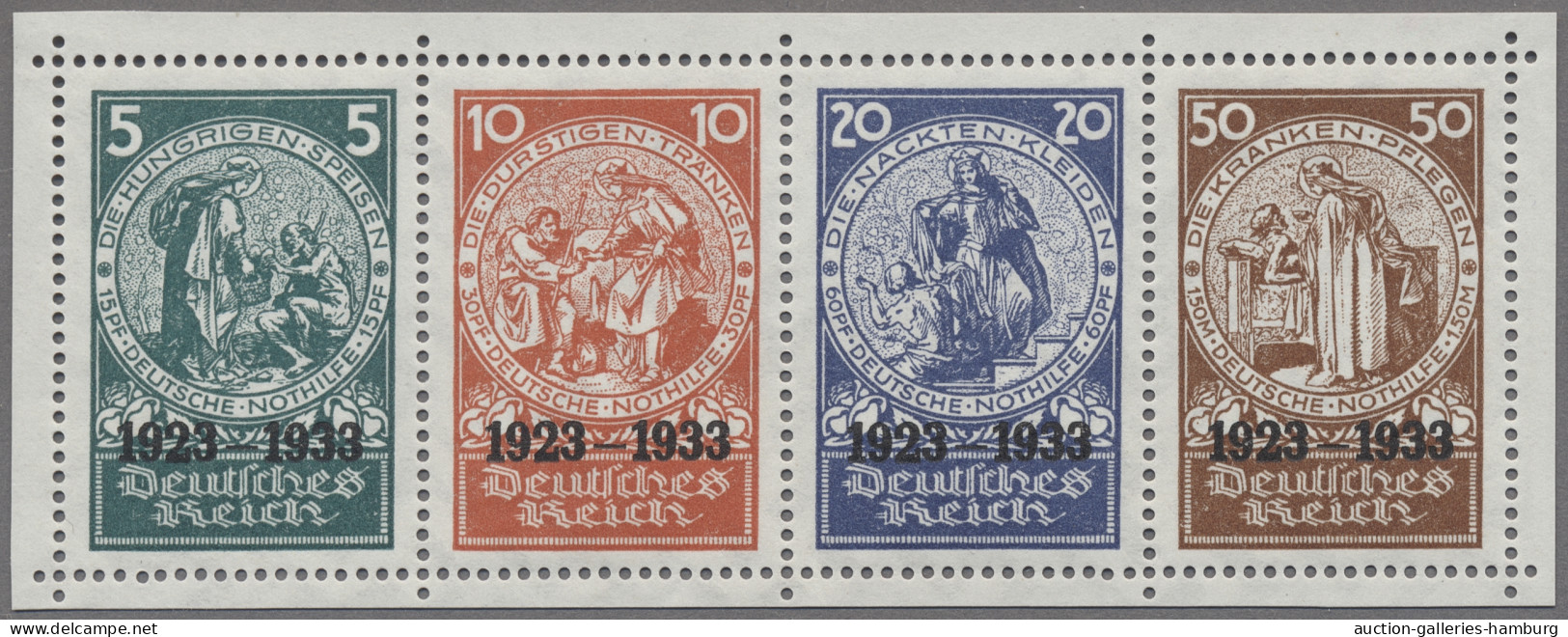 Deutsches Reich - 3. Reich: 1933, 10 Jahre Deutsche Nothilfe, Postfrisches Herzs - Unused Stamps