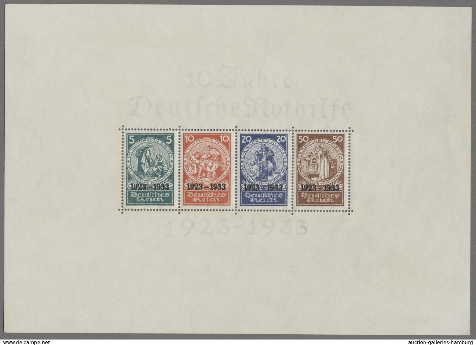 Deutsches Reich - 3. Reich: 1933, Nothilfeblock In Postfrischer Erhaltung, Ca. 2 - Unused Stamps