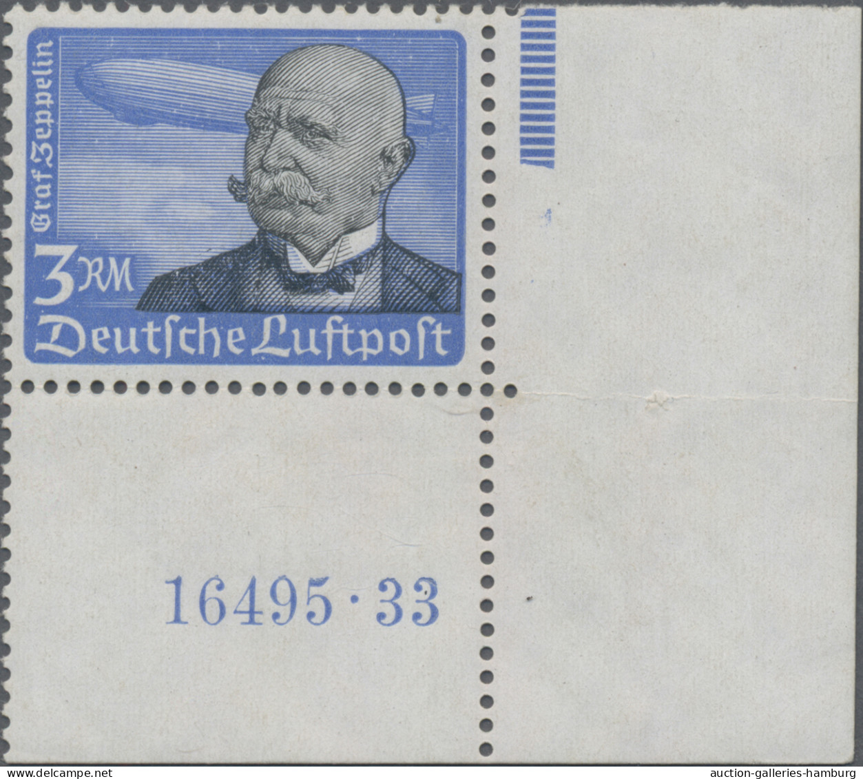 Deutsches Reich - 3. Reich: 1934, Flugpost, Der Höchstwert Zu 3 M Als Postfrisch - Unused Stamps