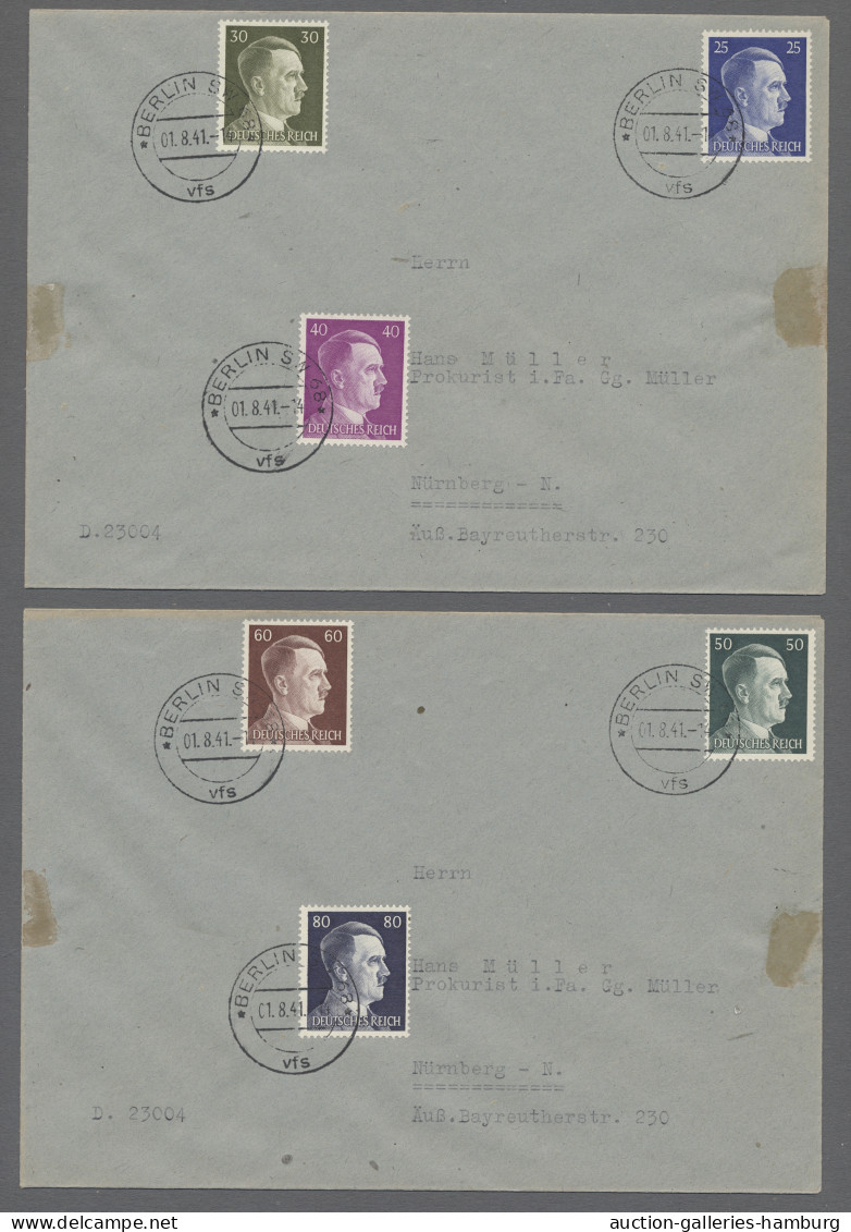 Deutsches Reich - 3. Reich: 1941, Adolf Hitler, Freimarkenausgabe, 1-80 Rpf. (oh - Other & Unclassified