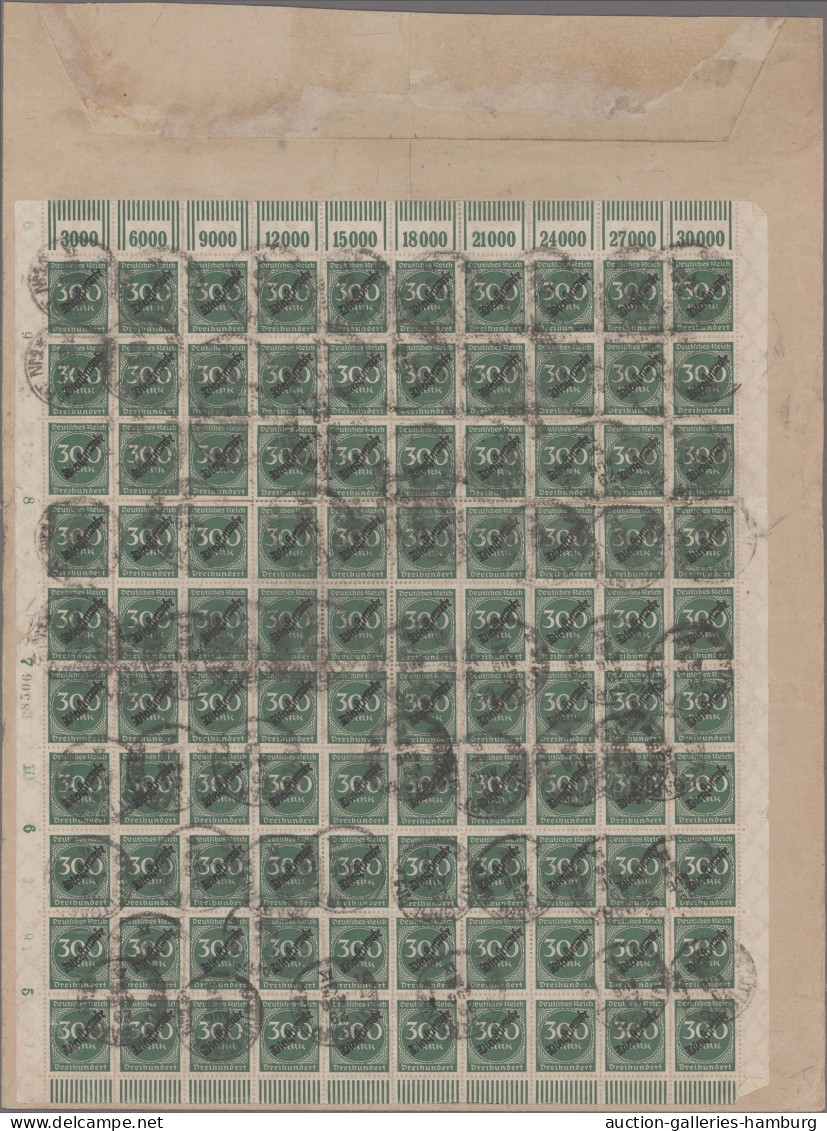 Deutsches Reich - Dienstmarken: 1923, Dienstmarke Schlangenaufdruck, 300 Mark Gr - Service