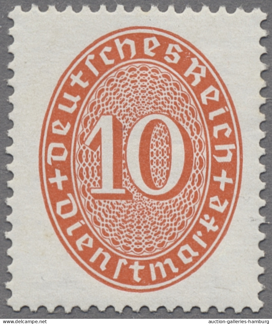 Deutsches Reich - Dienstmarken: 1927-1933, Wertziffern Im Oval, Die Komplette Ga - Oficial