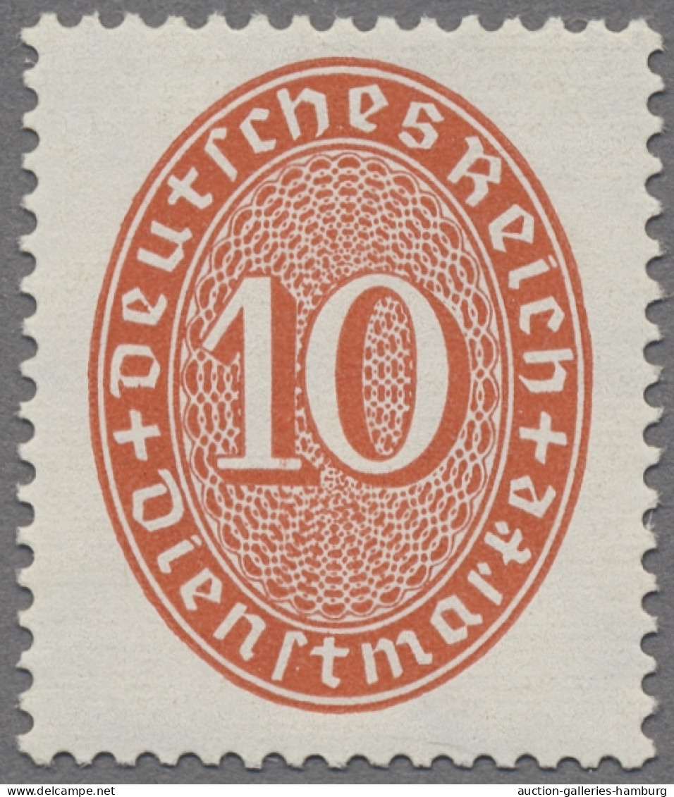 Deutsches Reich - Dienstmarken: 1927-1929, Wertziffern Im Oval, Drei Werte Mit L - Oficial