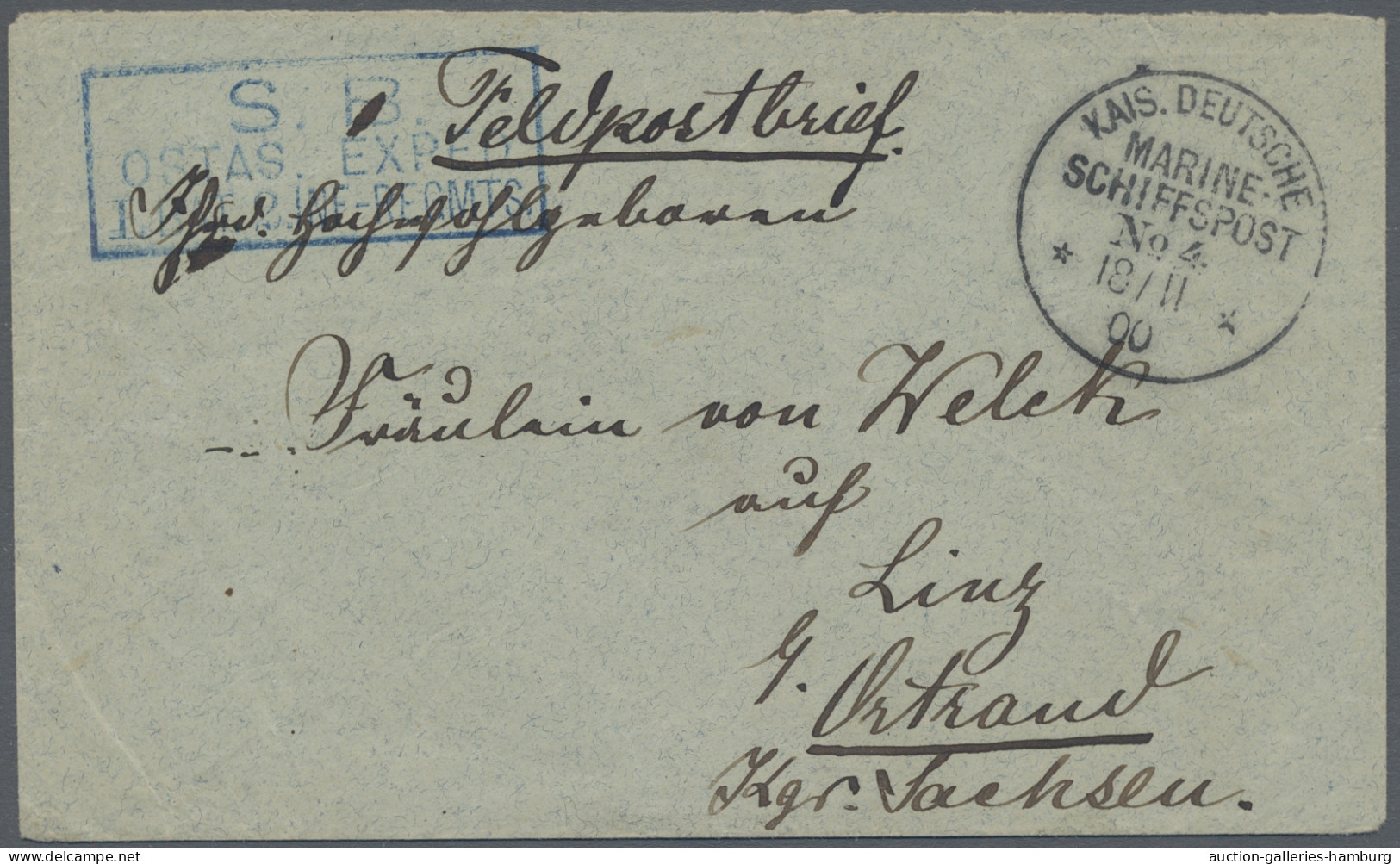 Deutsche Post In China - Stempel: 1900, BOXER-AUFSTAND, "KAIS.DEUTSCHE MARINE-SC - China (offices)