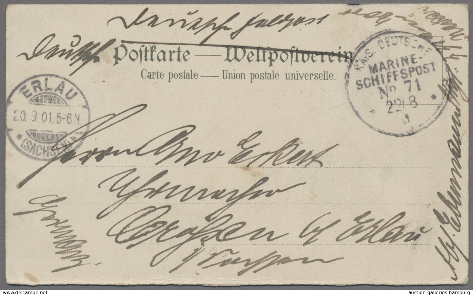 Deutsche Post In China - Stempel: 1901, FELDPOST BOXERAUFSTAND (HEIMREISE), MSP - China (offices)