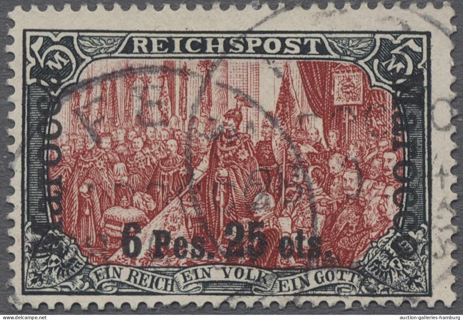 Deutsche Post In Marokko: 1903, REICHSPOST, Alle Fünf Werte, Einwandfrei Und Sau - Morocco (offices)