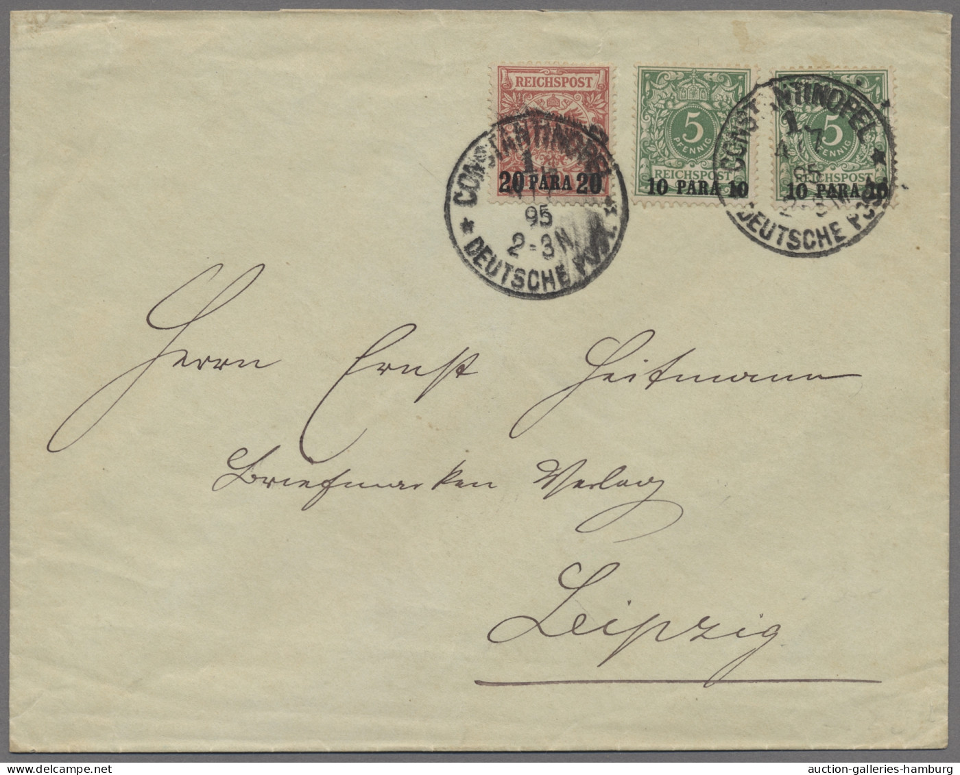 Deutsche Post In Der Türkei: 1894-1899, Krone / Adler Mit Überdruck, Drei Bedarf - Turkey (offices)