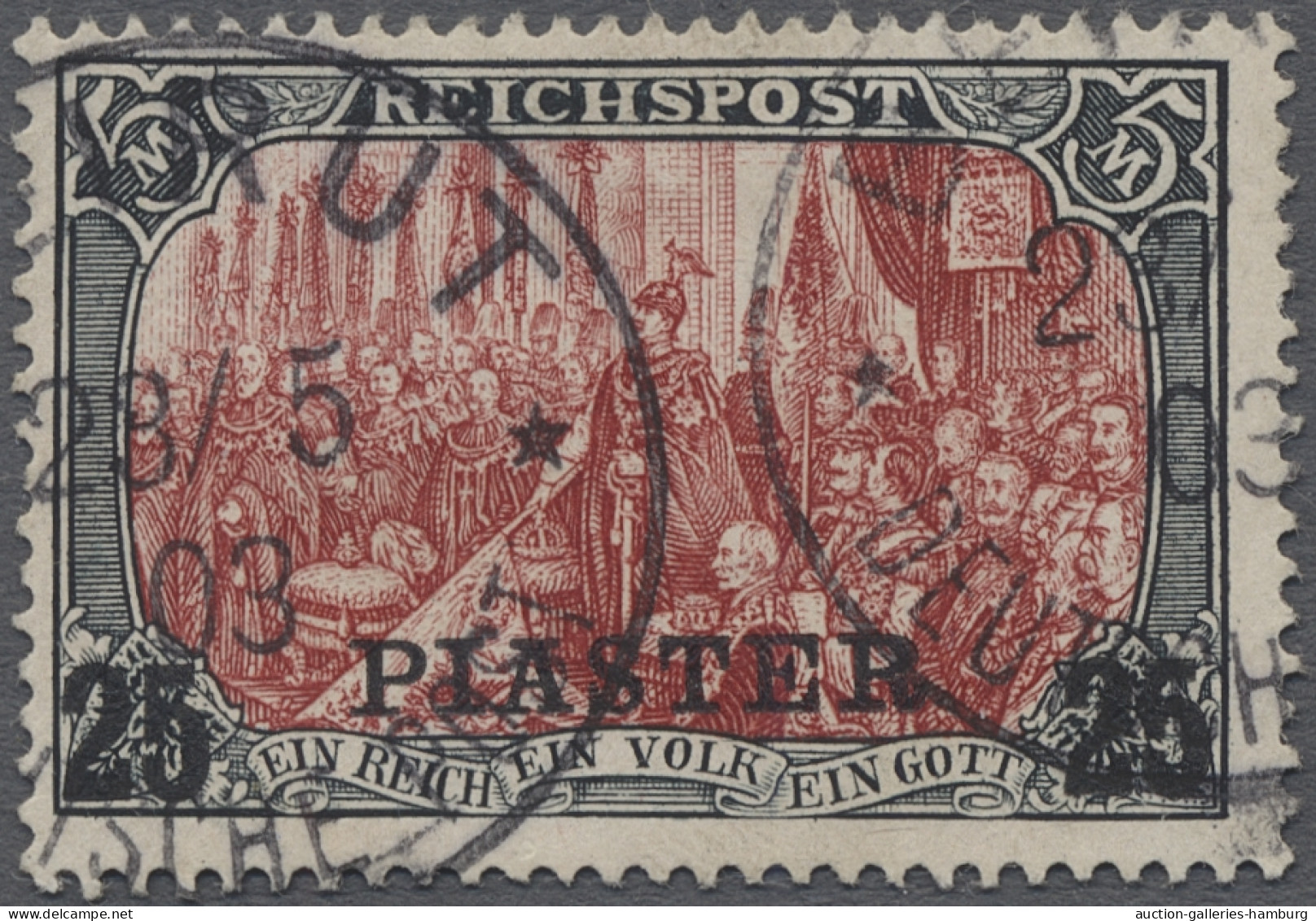 Deutsche Post In Der Türkei: 1902ff., REICHSPOST, Alle Sechs Werte Sauber Gestem - Turquia (oficinas)