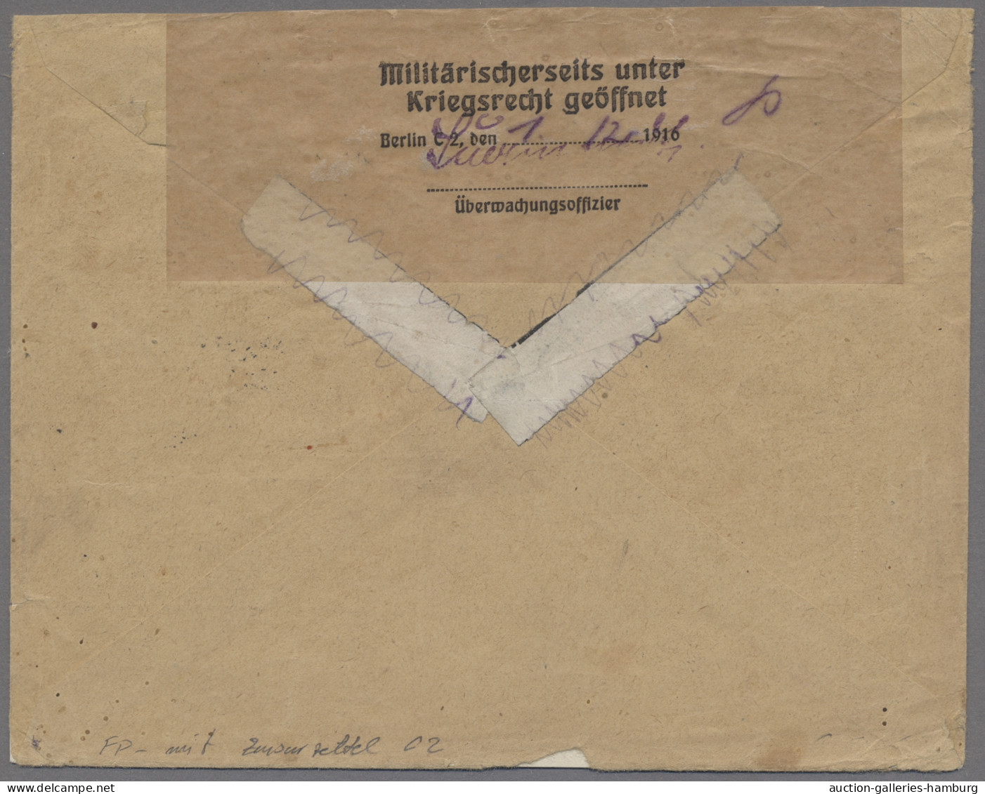 Militärmission: 1916-1918, Sechs Sehr Interessante Belege, Dabei Ein Feldpostbri - Turkey (offices)