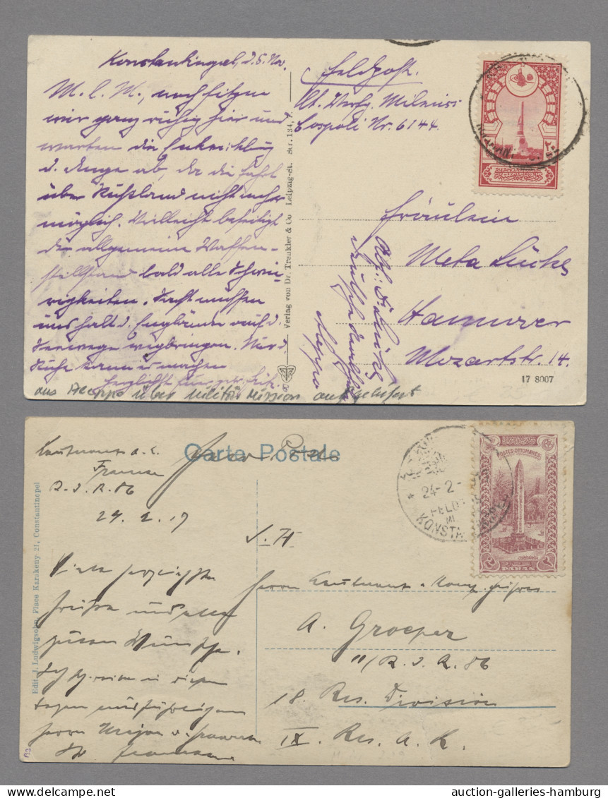 Militärmission: 1916-1918, 15 Belege, Davon Zwölf Mit Stempel Der Militärmission - Turkey (offices)