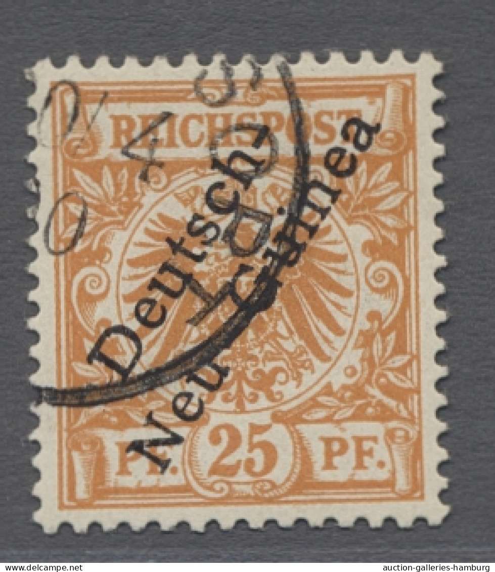 Deutsch-Neuguinea: 1897ff., Krone/Adler, Der Komplette Satz Mit Aufdruck "Deutsc - German New Guinea