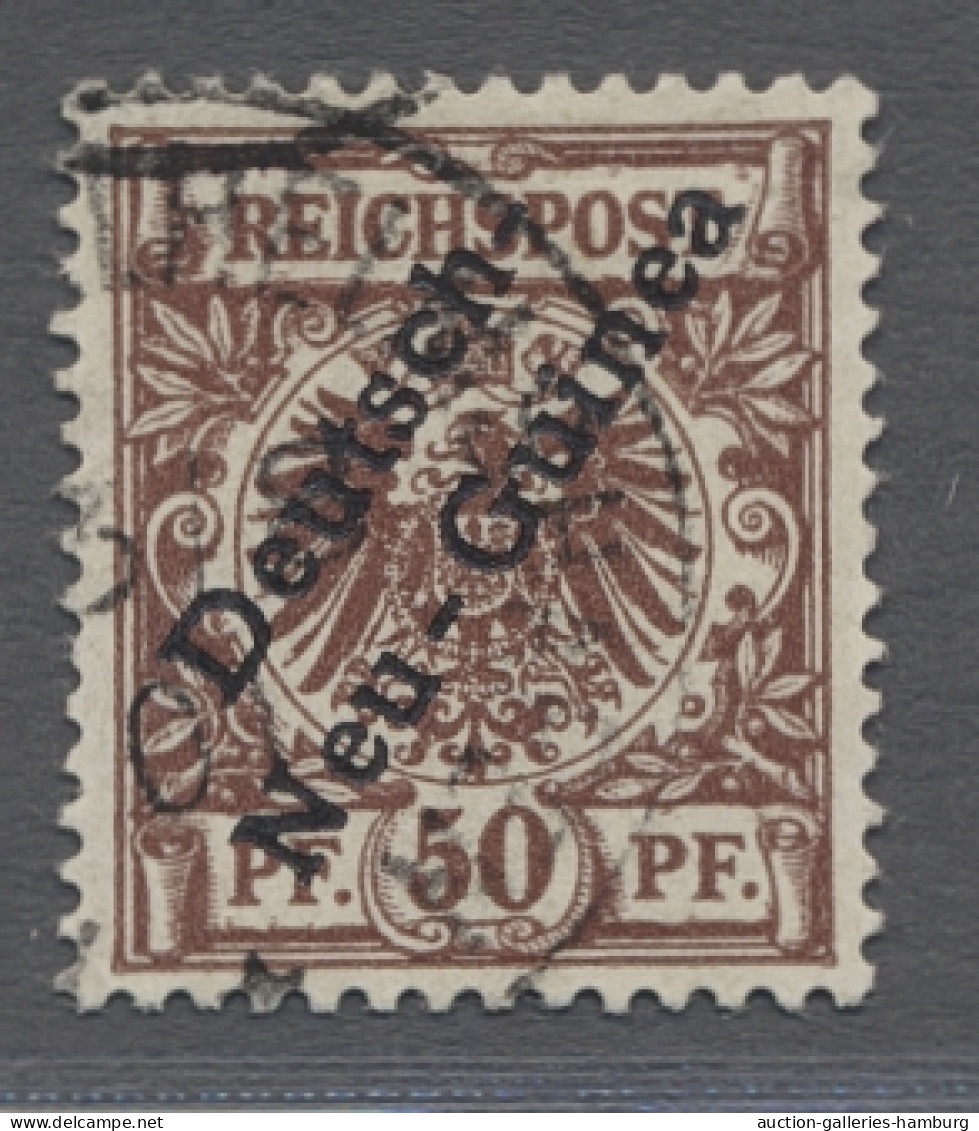 Deutsch-Neuguinea: 1897ff., Krone/Adler, Der Komplette Satz Mit Aufdruck "Deutsc - Nouvelle-Guinée