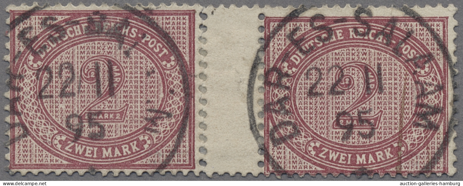 Deutsch-Ostafrika - Vorläufer: 1895-1899, Innendienst 2 Mark, Sechs Exemplare Je - Afrique Orientale