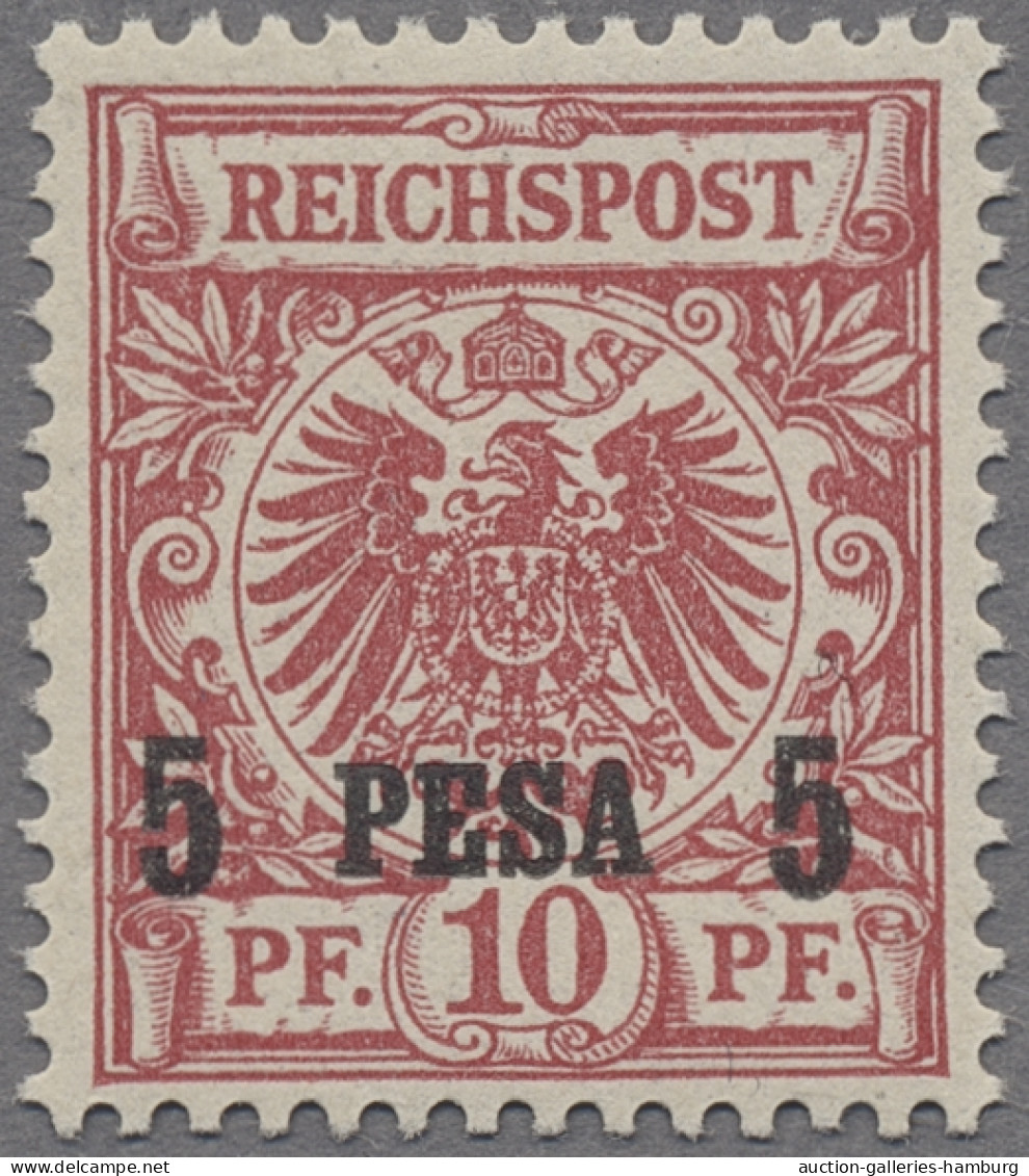 Deutsch-Ostafrika: 1893, Krone / Adler Mit Waagerechtem Aufdruck Des Wertes In P - Afrique Orientale