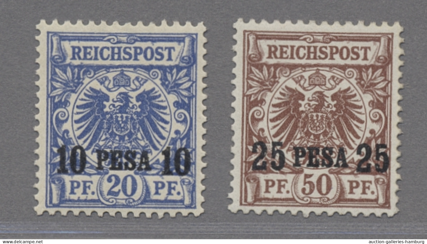 Deutsch-Ostafrika: 1893, Krone / Adler Mit Waagerechtem Aufdruck Des Wertes In P - Afrique Orientale
