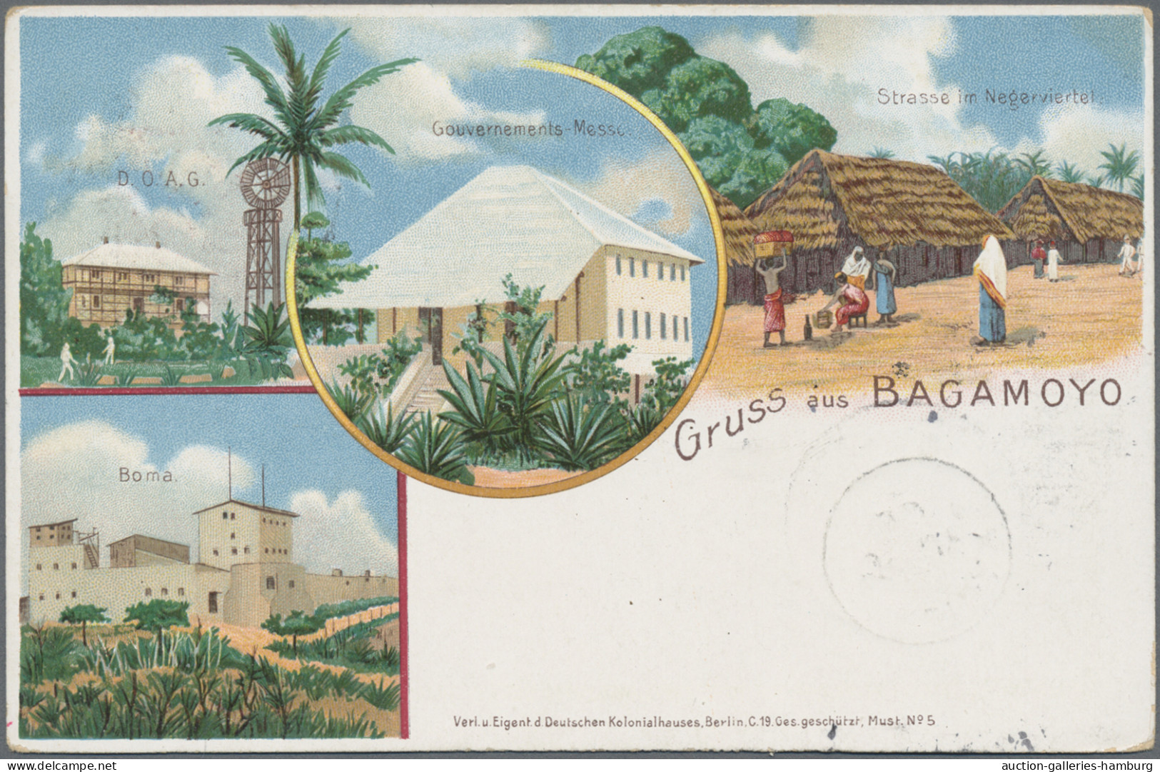 Deutsch-Ostafrika - Ganzsachen: 1898/1899, 5 P. auf 10 Pfg. Privatganzsachenkart