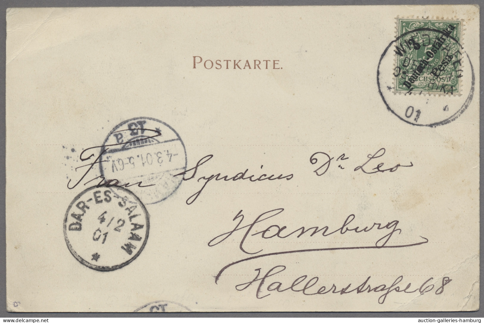 Deutsch-Ostafrika - Stempel: 1901, WIEDHAFEN, Der Gute Stempel Auf Ansichtskarte - German East Africa